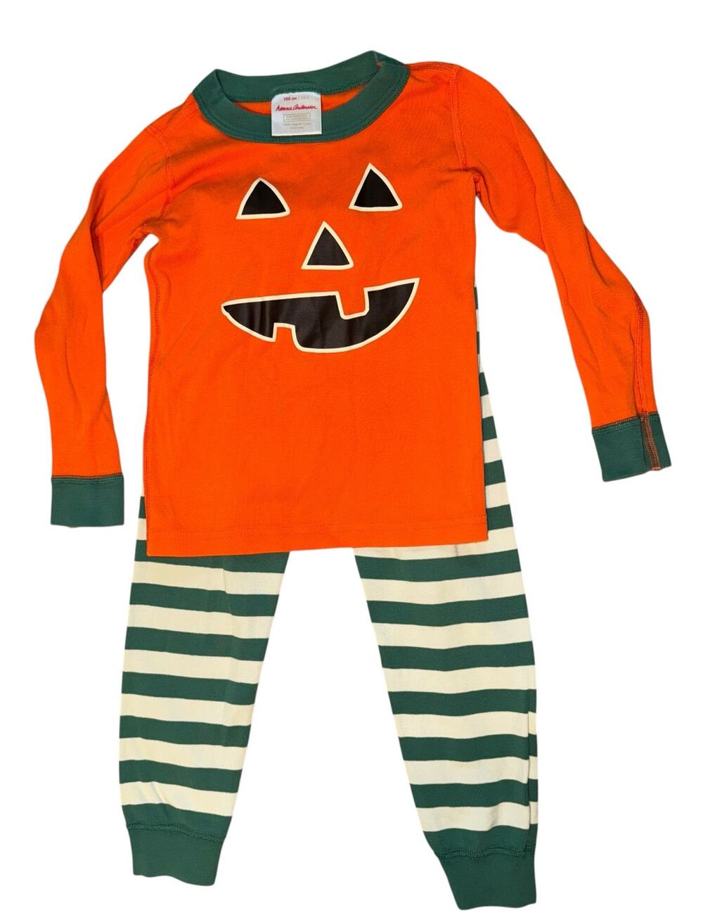 Hanna Andersson Halloween Pumpkin Pajamas Kids Size 4 Spooky Warm Organic Cotton